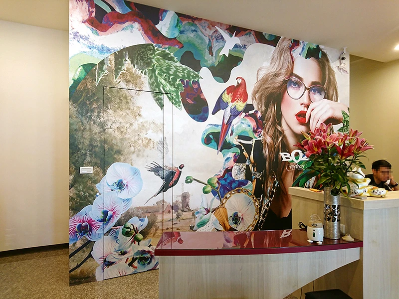 興南眼鏡-視覺主牆-噴圖施工