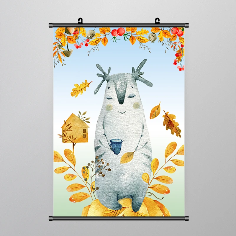 黑色塑膠掛軸示意